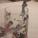 German Crystal Stein w/ ROSEMALING FOLK ART Handpainted