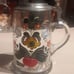 German Crystal Stein w/ ROSEMALING FOLK ART Handpainted