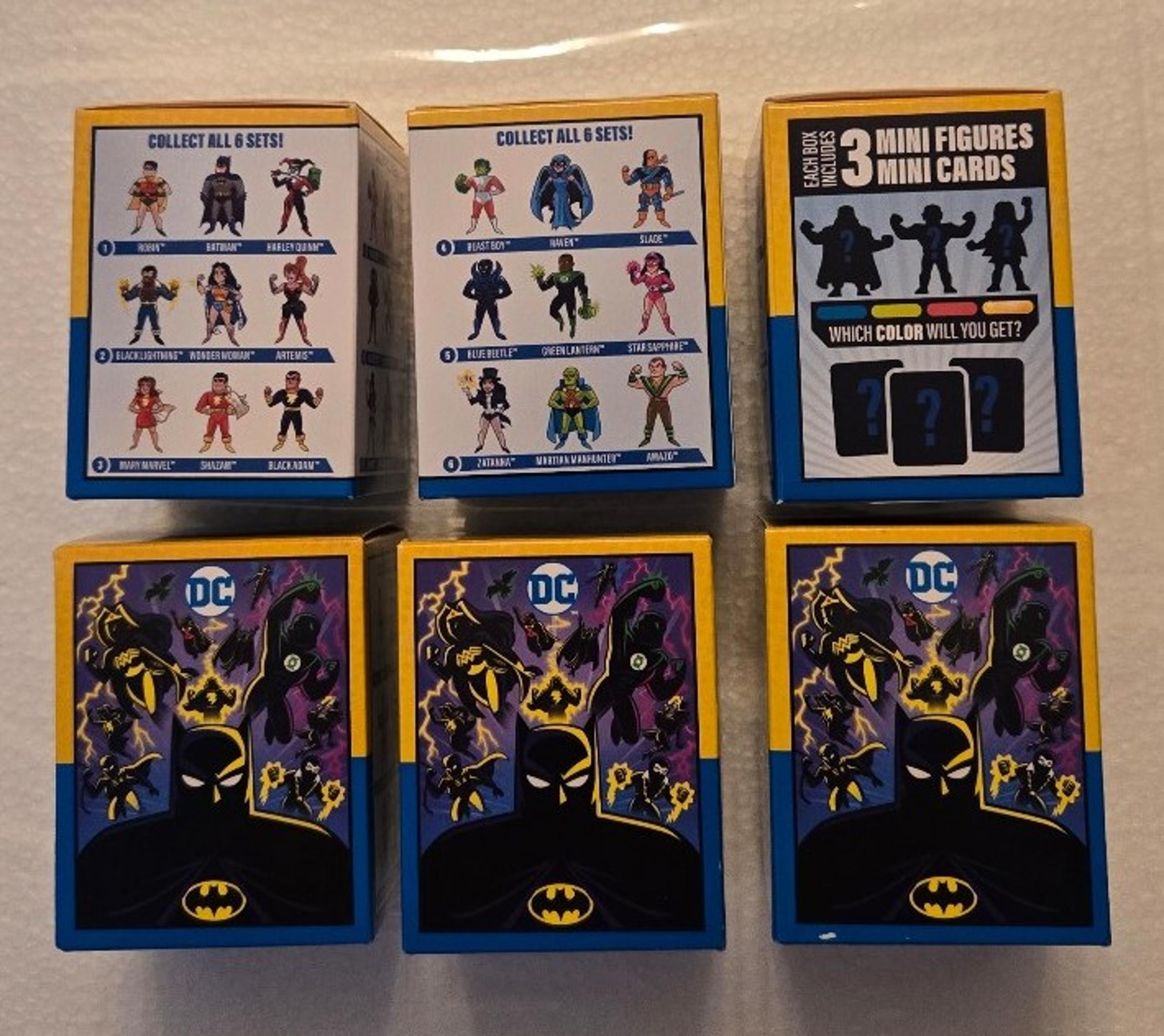 (6) Wendy's DC Mini Figures Mystery Blind Boxes