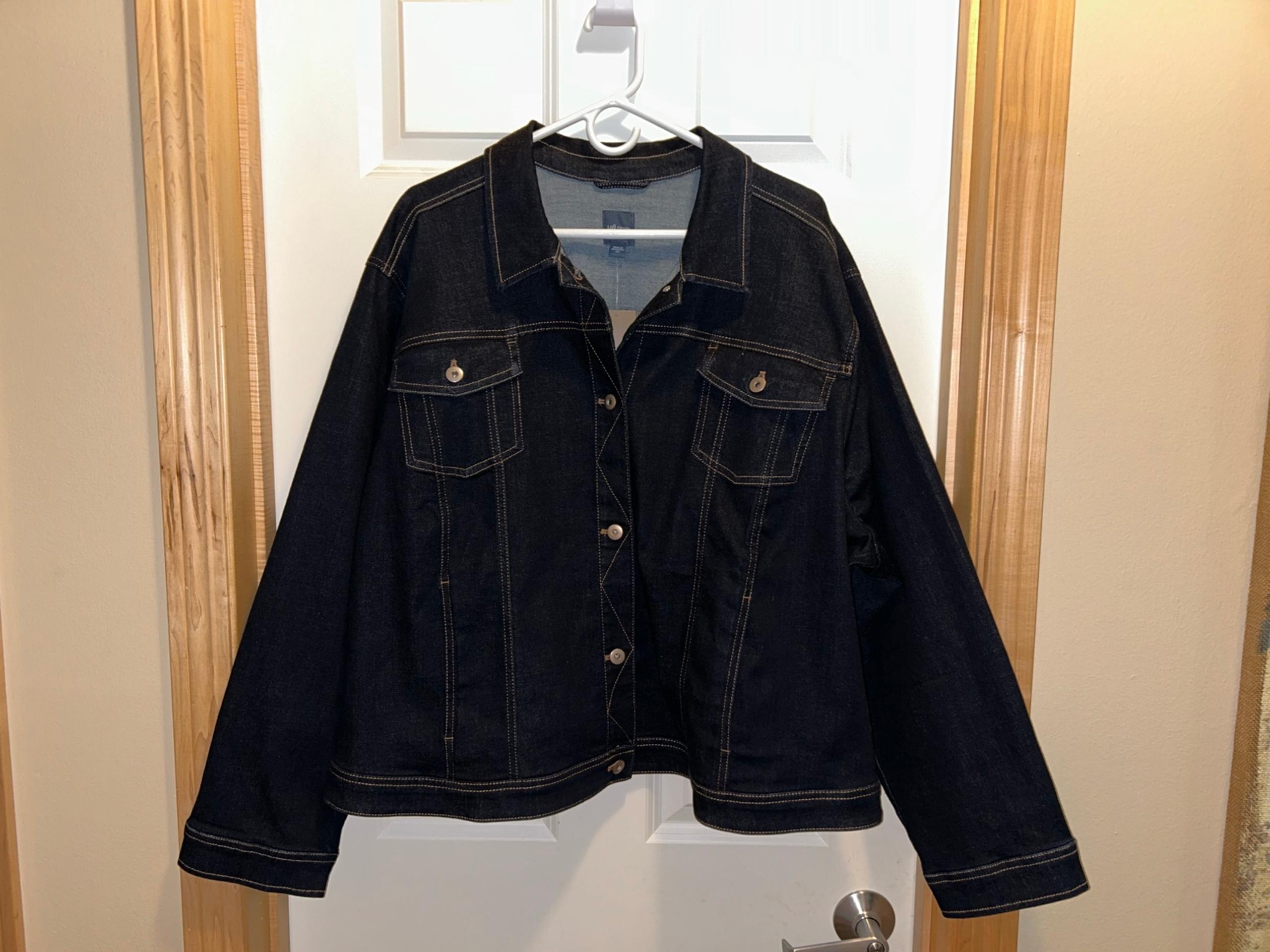 J Jill dark blue denim Jean Jacket woman's sz 4X new with tags