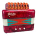 Vintage 1960 Hero Kids Red Marbled Accordion Musical Instrument China Goodlin