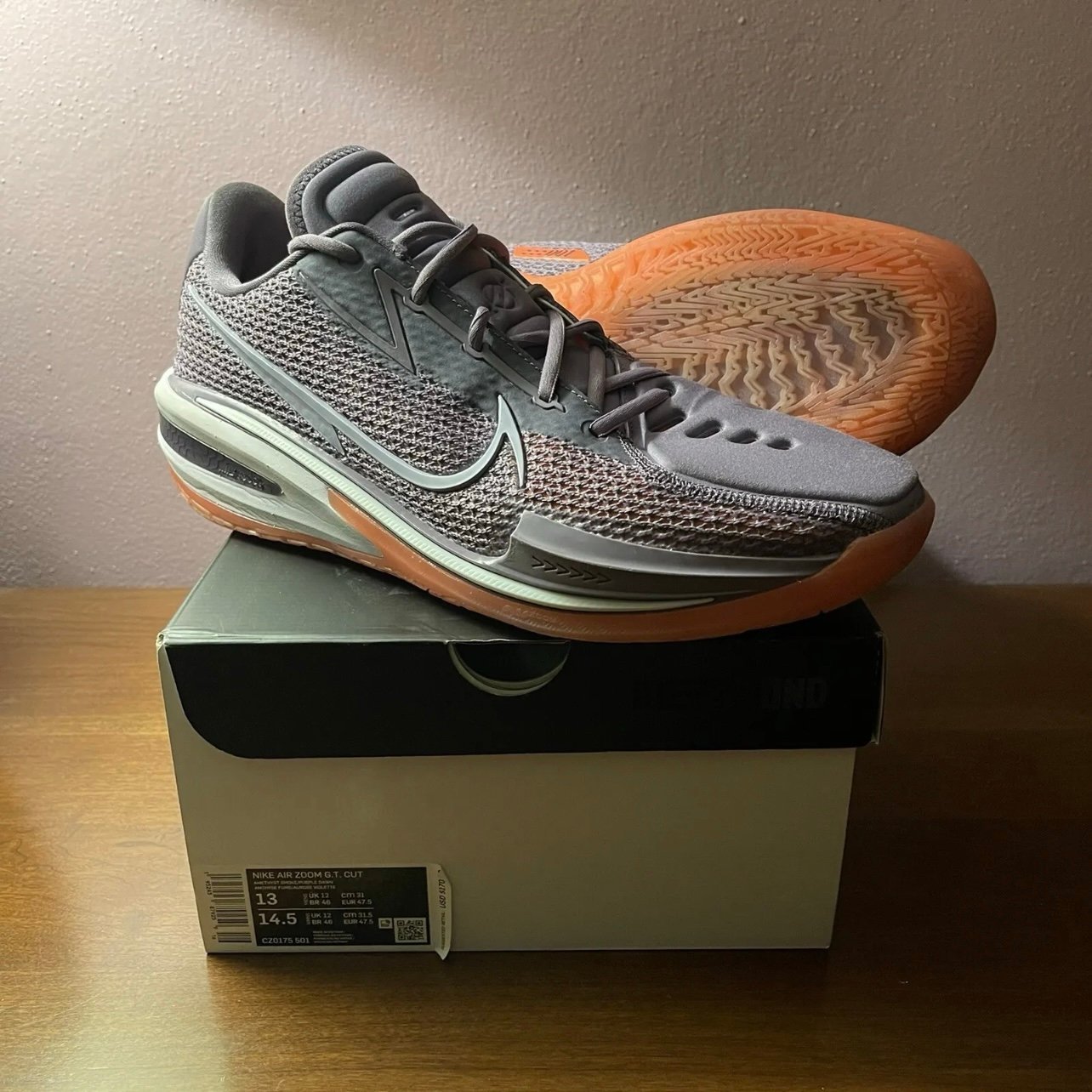 Nike Air Zoom GT Cut Amethyst Smoke Bright Mango 2022 - Size 13