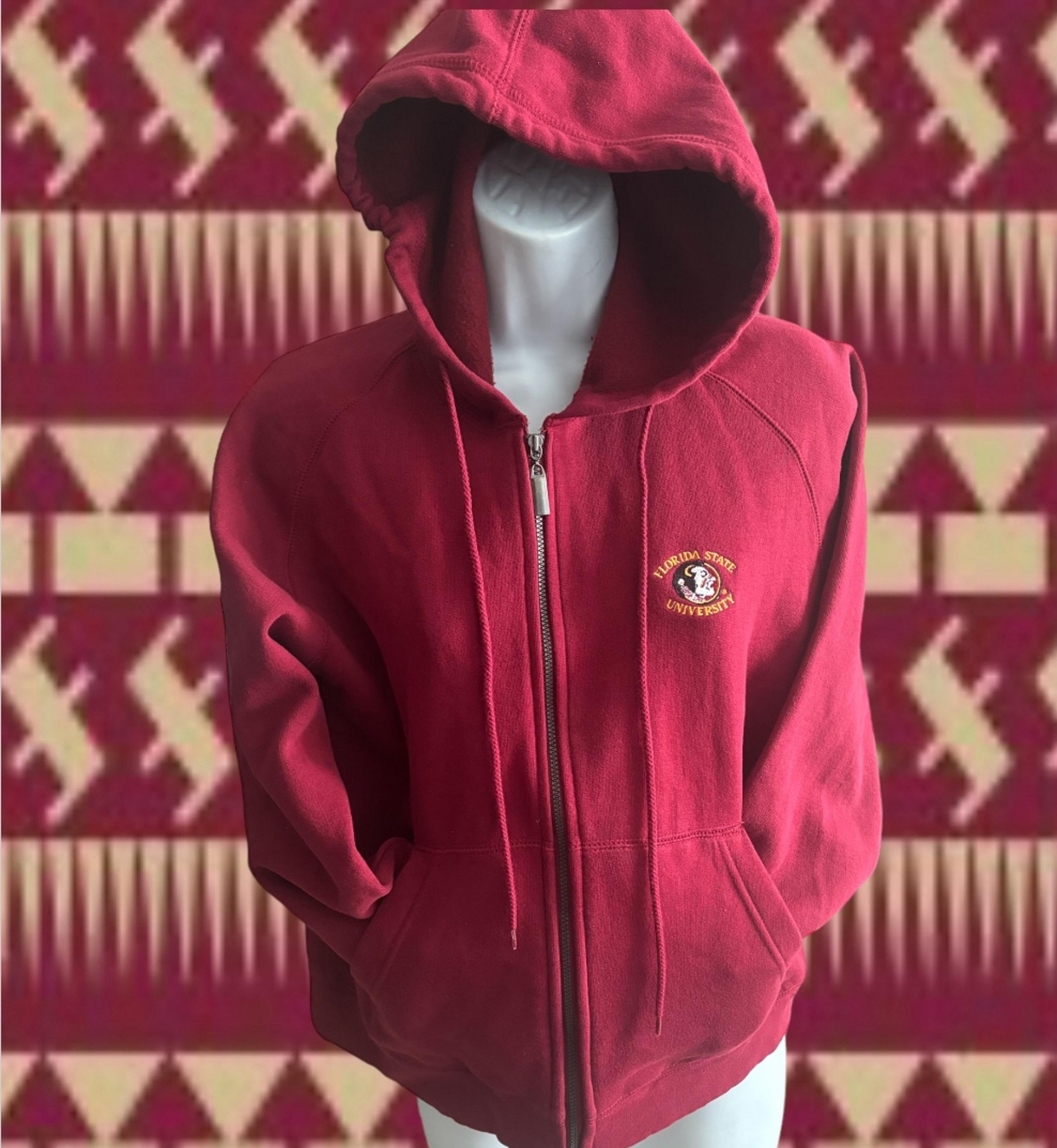 Florida State Seminoles FSU Womens M Medium Antigua Garnet Zip Hoodie Sweatshirt