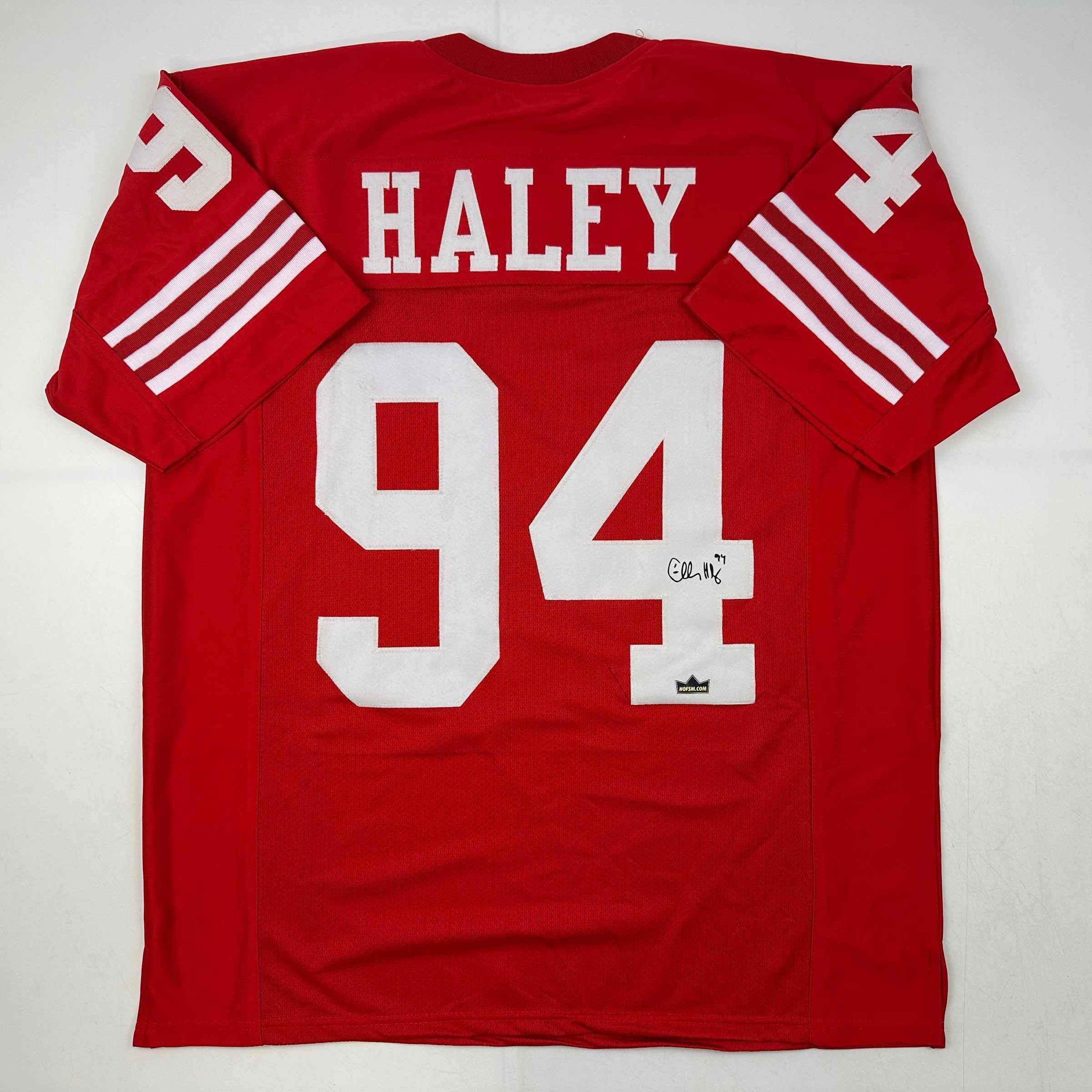 Facsimile Autographed Charles Haley San Francisco Red Auto Jersey Size Men's XL