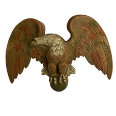 Vtg Burwood Products American Eagle 60s MCM Wall Decor Faux Wood #4256 24 x 17