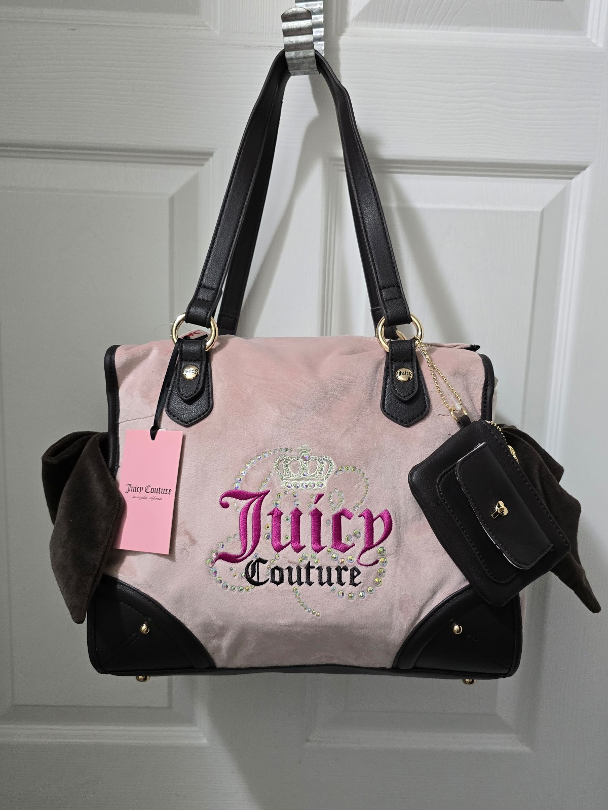 Juicy Couture Pink Brown Dreamy Juicy Tote Bag Daydreamer