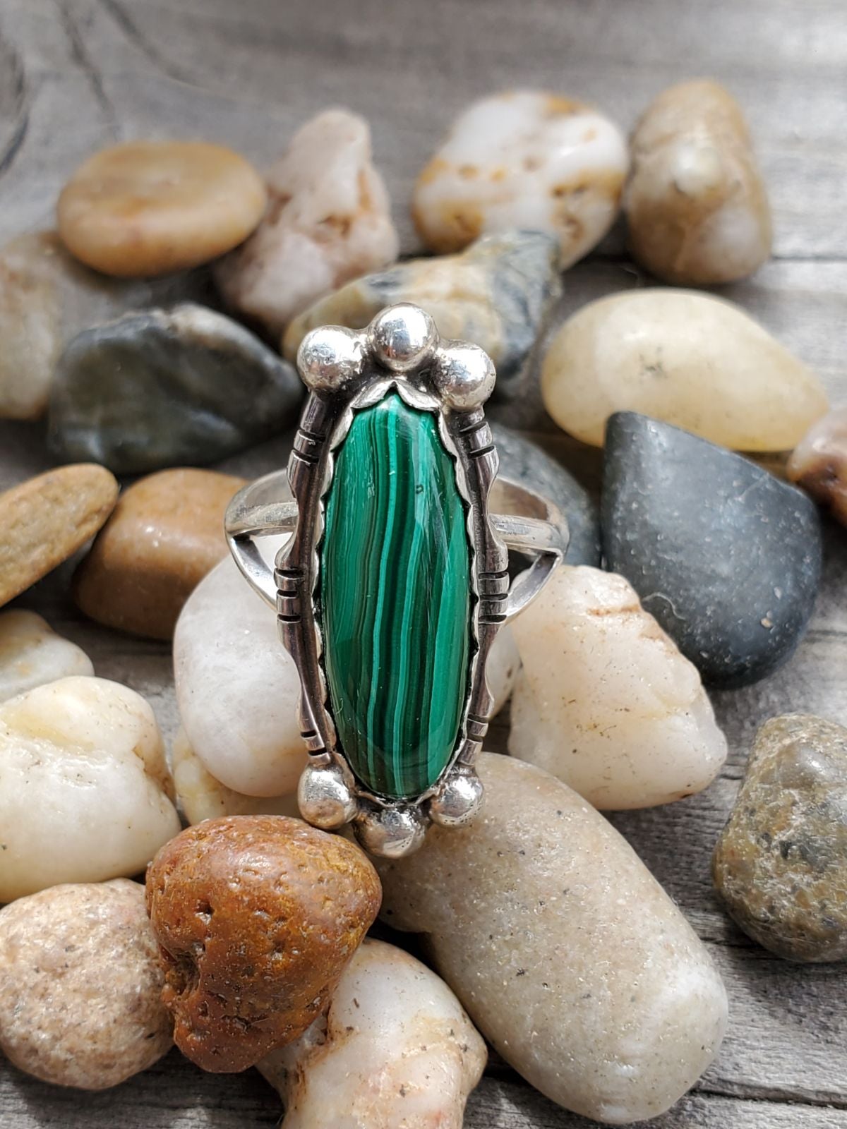 Malachite ring