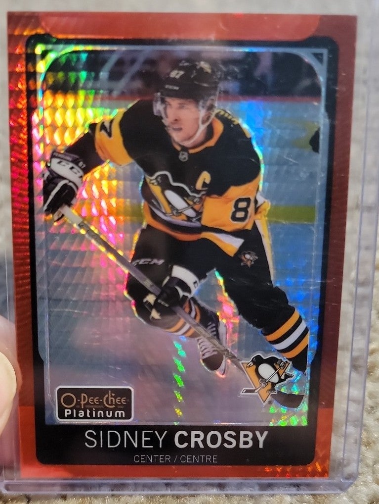 2021-2022 o pee chee platinum sidney crosby red prizm preview