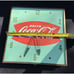 Antique Coca-Cola Clock Fish Tail Green background PAM No Glass Drink Coke