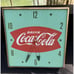 Antique Coca-Cola Clock Fish Tail Green background PAM No Glass Drink Coke
