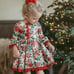 Girl August Red Roses Christmas Dress