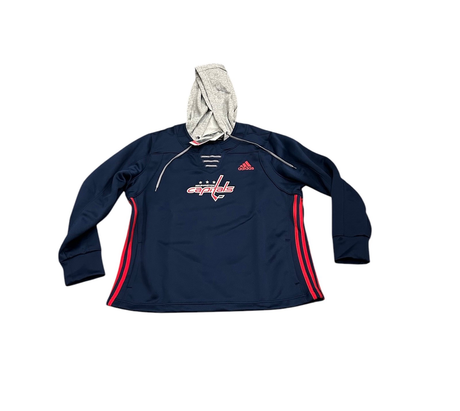 Washington Capitals Adidas Women’s Lace Logo Pullover Hoodie Sweatshirt Medium