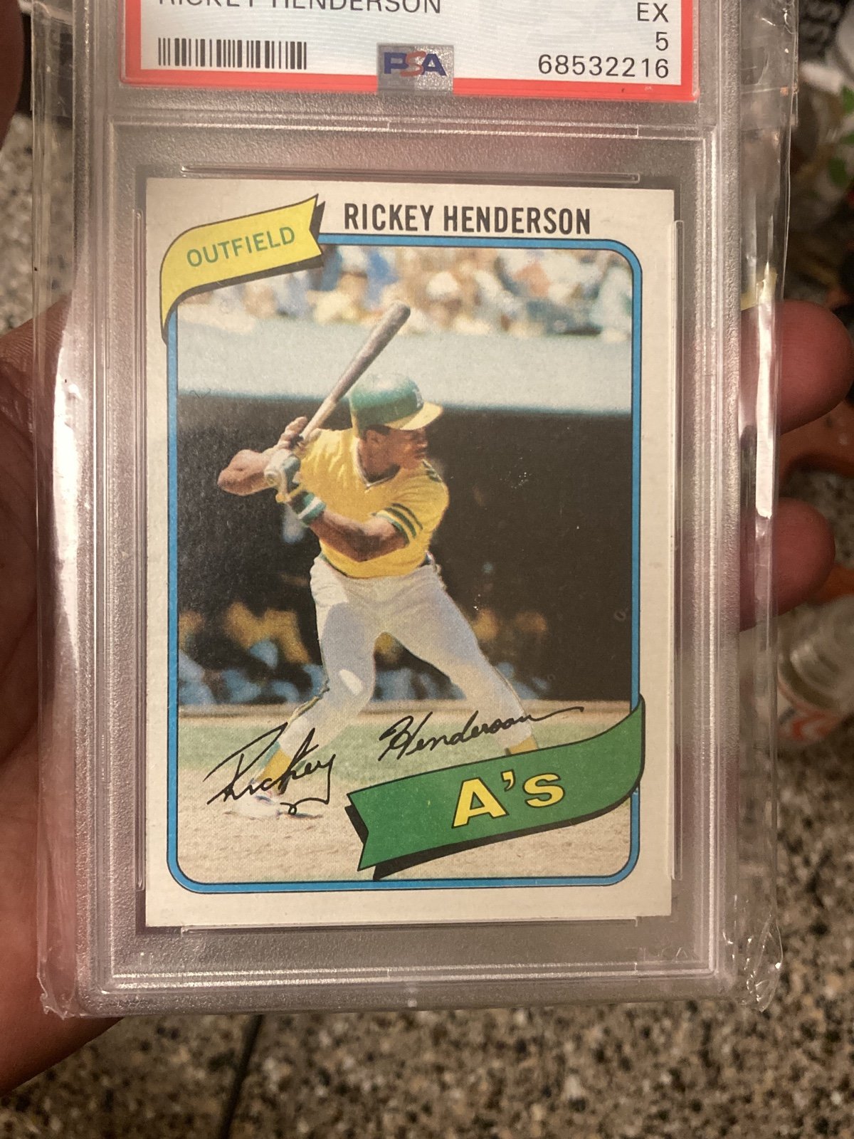 Topps Ricky Henderson rookie card