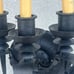 3 LIGHTS WROUGHT IRON SPANISH REVIVAL WALL SCONCE 1920S STYLE BLACK FINISH