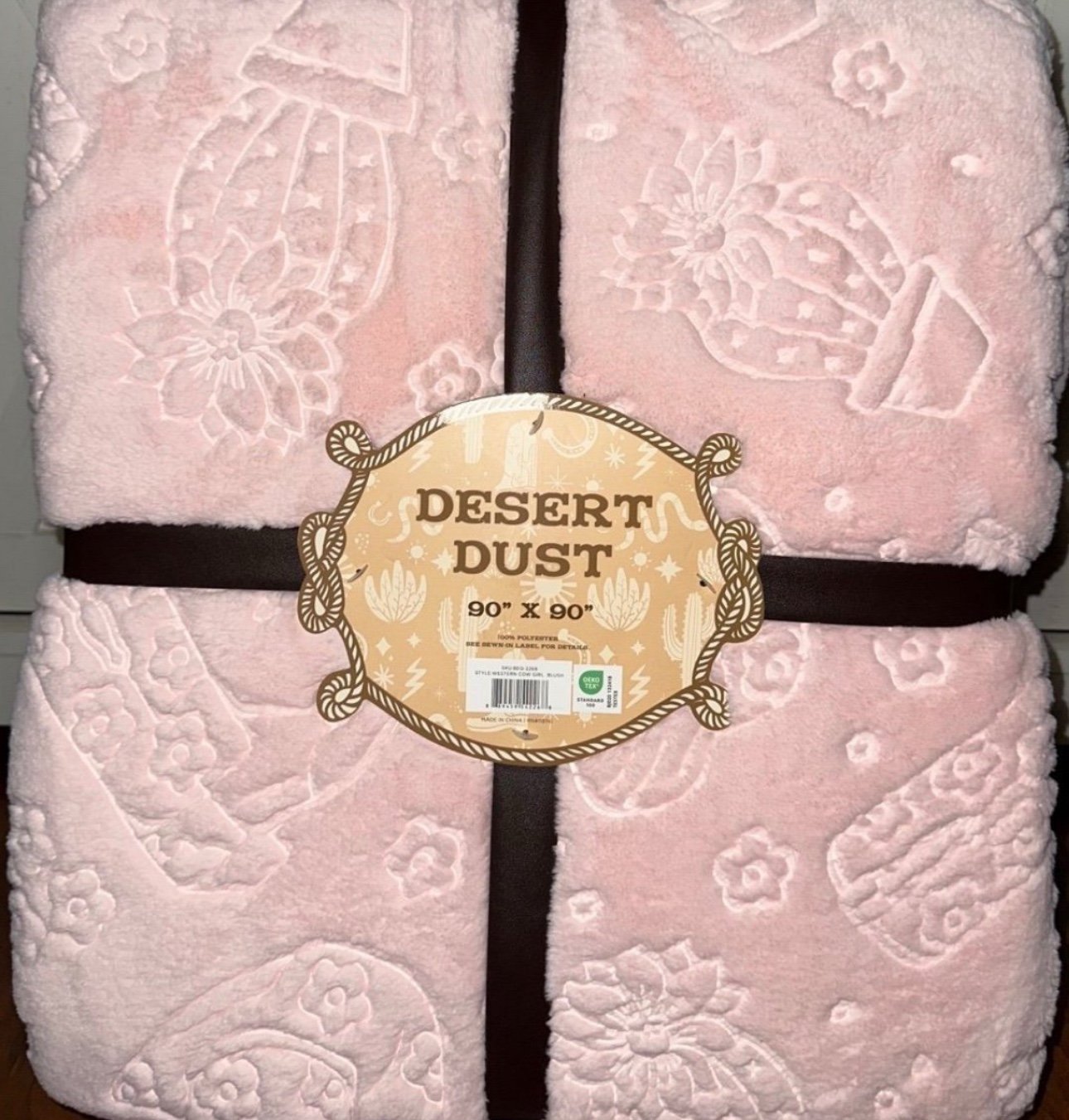 Cowgirl Embossed Plush Throw Blanket
