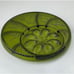 Vintage Indiana Glass Green Deviled Egg Relish Tray 12 Serving Platter EUC MCM