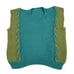 Hand Knit Handmade Pullover Sweater Vest Women's M Colorblock Blue Green NEW