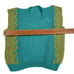 Hand Knit Handmade Pullover Sweater Vest Women's M Colorblock Blue Green NEW