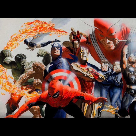 Alex Ross Marvels wall hanging