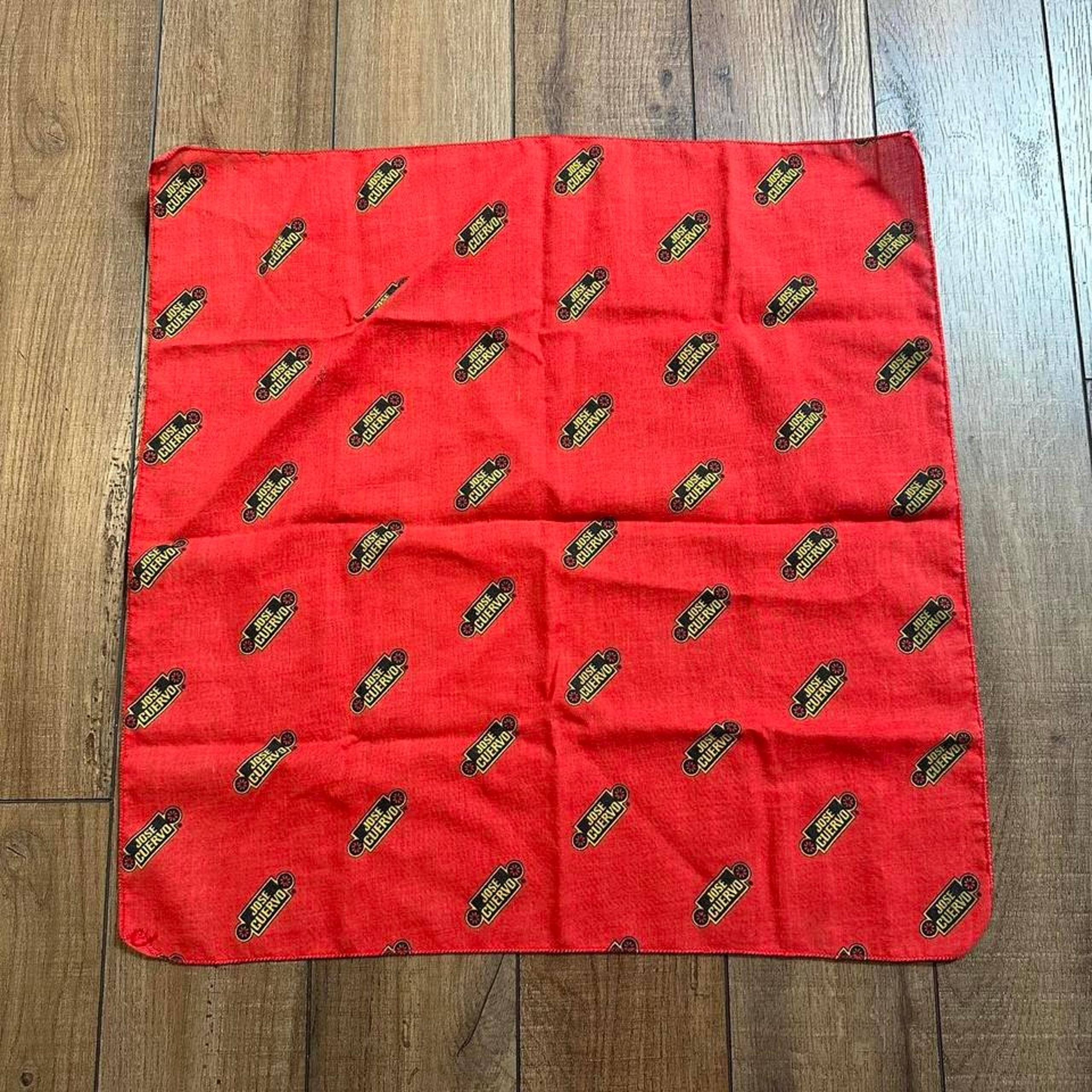 Vintage Jose Cuervo red monogram bandana