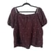 Madewell Embroidered Crinkle Cotton Bubble Sleeve Top Size L