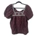 Madewell Embroidered Crinkle Cotton Bubble Sleeve Top Size L