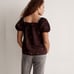 Madewell Embroidered Crinkle Cotton Bubble Sleeve Top Size L