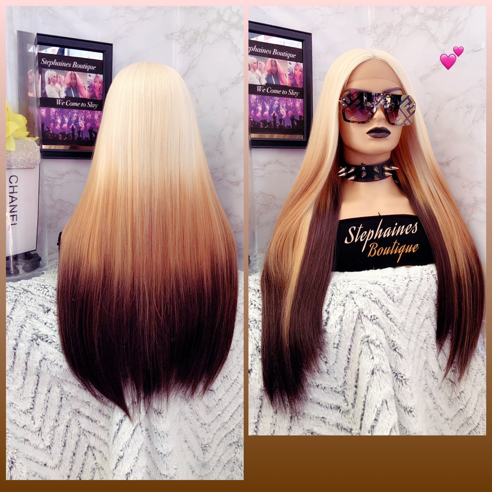 Human Hair blended lace front wig