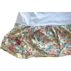 Vtg Ralph Lauren Home Bed Skirt-Tangiers QUEEN Cotton Sateen-17 Dust Ruffle