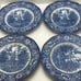 STAFFORDSHIRE LIBERTY BLUE INDEPENDENCE HALL 10 DINNER PLATES / 4 Total