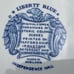 STAFFORDSHIRE LIBERTY BLUE INDEPENDENCE HALL 10 DINNER PLATES / 4 Total