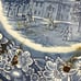STAFFORDSHIRE LIBERTY BLUE INDEPENDENCE HALL 10 DINNER PLATES / 4 Total