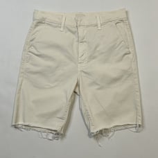 MOTHER Women The Shaker Prep Short Fray High Rise Vanilla Size 28