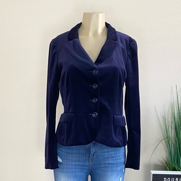 MOSCHINO | Vintage Deep Purple Velvet Bow Blazer Sz 12