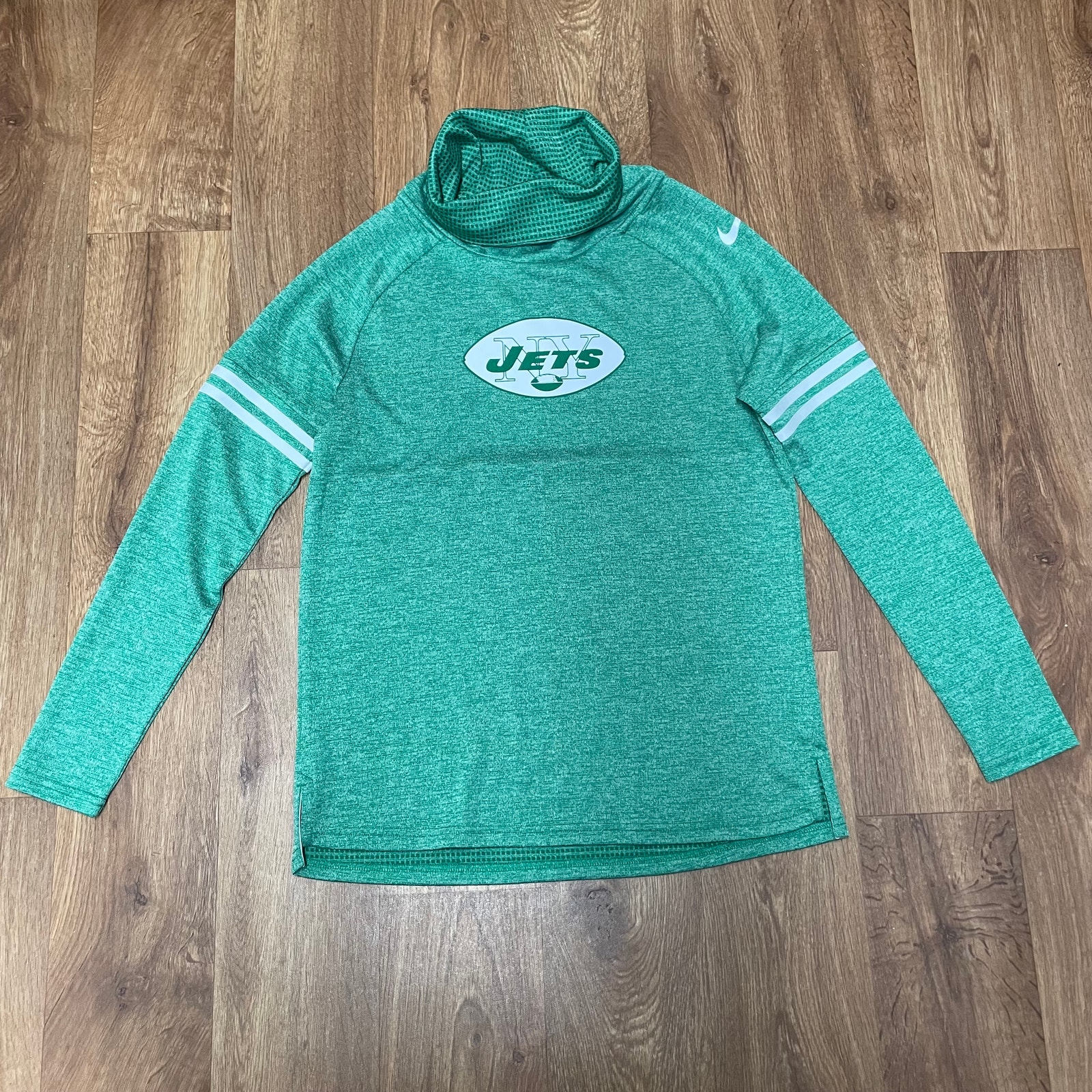 Nike Dri-Fit Women Green Pullover Long Sleeve Mock Neck NFL Team NY Jets Small