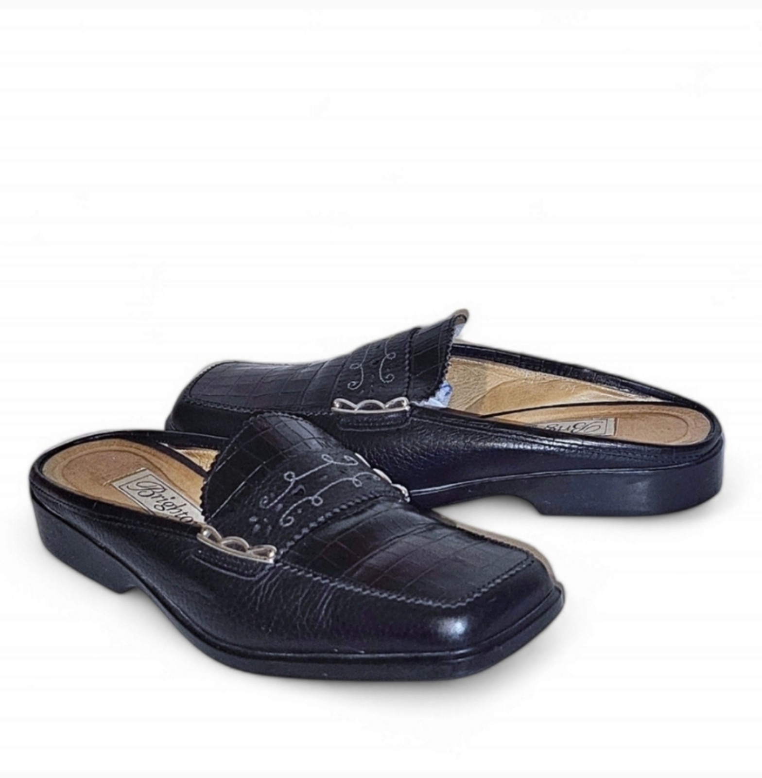 Brighton Lisa Leather Mules - 7M