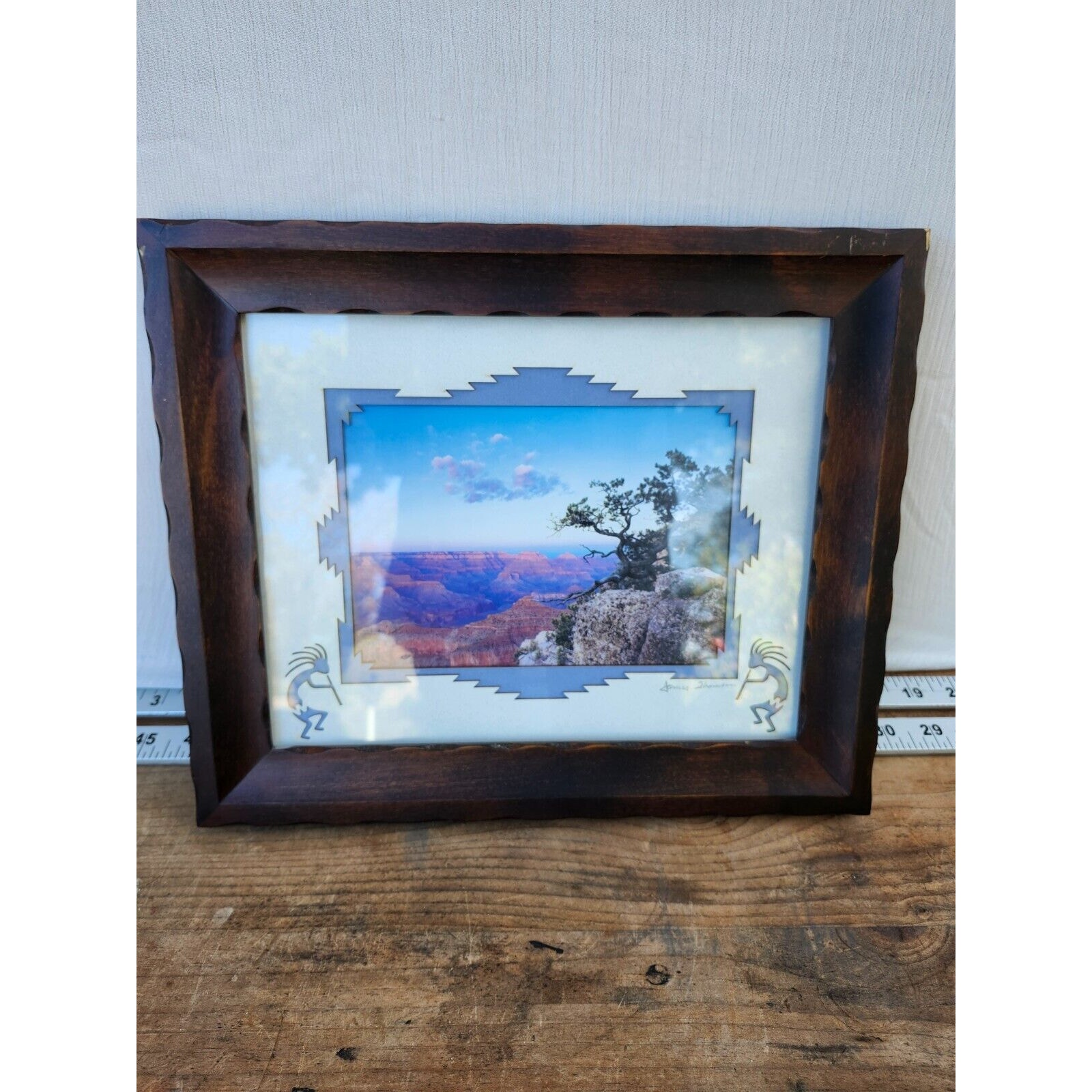 Photo Frame Matted Picture Framed James Thompson Signed Canyon Southwest Decor