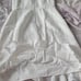 KARL LAGERFELD PARIS work office dress white Pleated ruffles trim front pearls