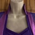 THE LINE UP PURPLE MESH SPACE UNITARD OPEN BACK DANCE COSTUME ADULT MEDIUM