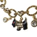 Scottie Dog Charm Bracelet Bone Heart Paw Terrier Lover Enamel Toggle Scotty Vtg