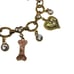 Scottie Dog Charm Bracelet Bone Heart Paw Terrier Lover Enamel Toggle Scotty Vtg
