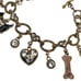 Scottie Dog Charm Bracelet Bone Heart Paw Terrier Lover Enamel Toggle Scotty Vtg