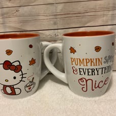 Pumpkin Spice and Everything Nice 2023 Release Hello Kitty Double Sided Mug Set