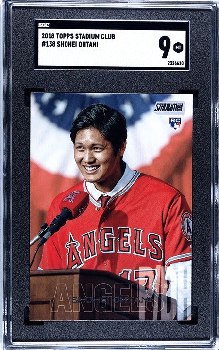 2018 Topps Stadium Club Shohei Ohtani RC #138 SGC graded 9! See description.