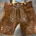 Mens Traditional Authentic German Leather Short Overalls/Lederhosen