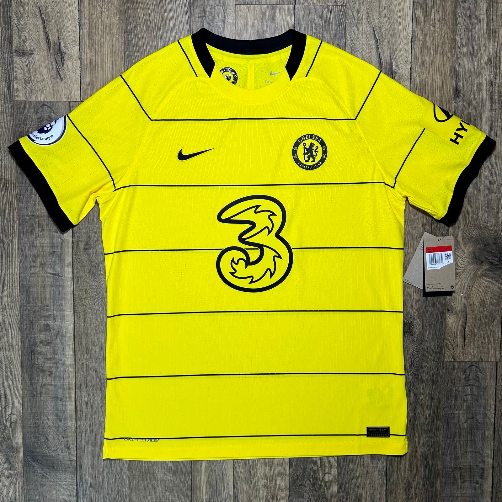 Nike Chelsea 2021/22 Dri-Fit ADV Player Version Soccer Jersey Yellow Mens Large
