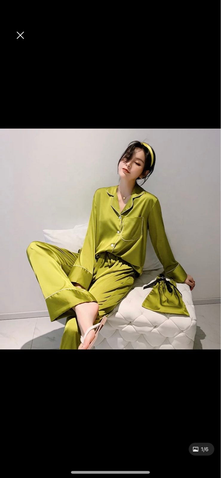 two piece luxury satin silk pajama set