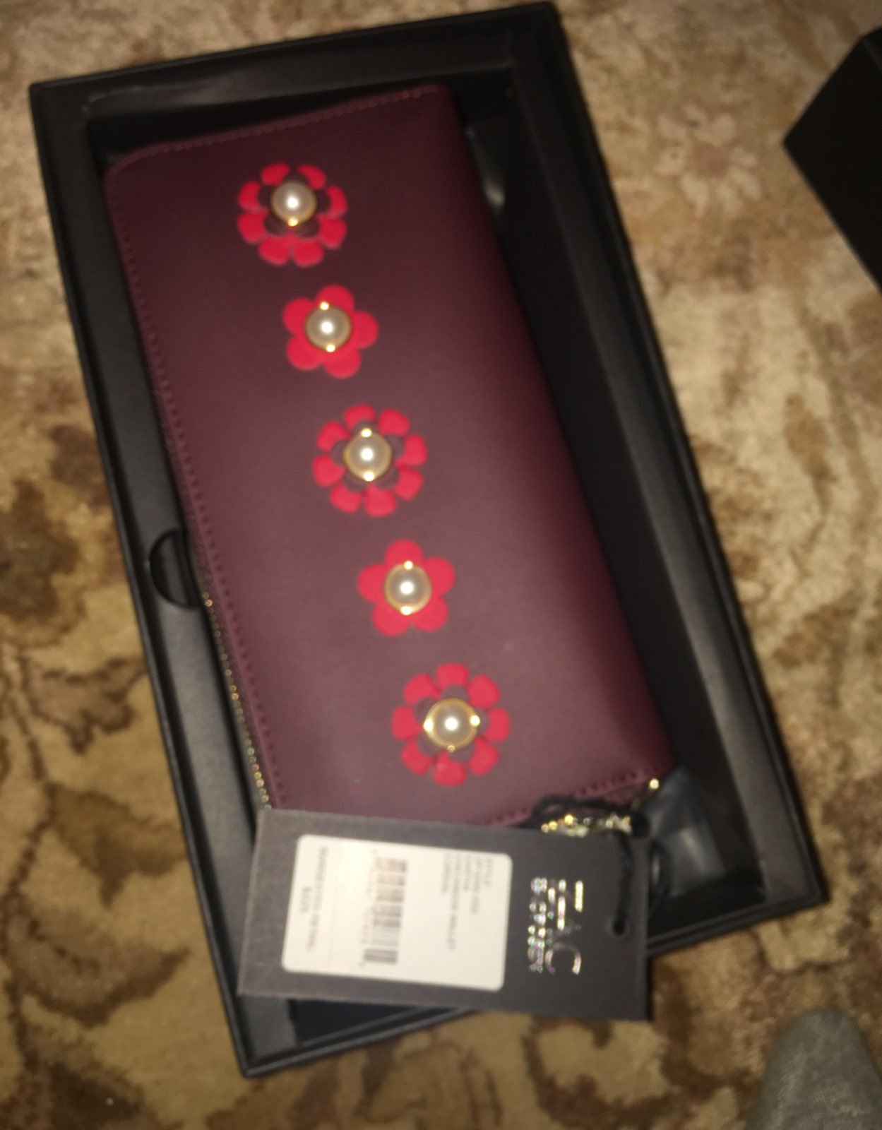 Zac posen large wallet purple