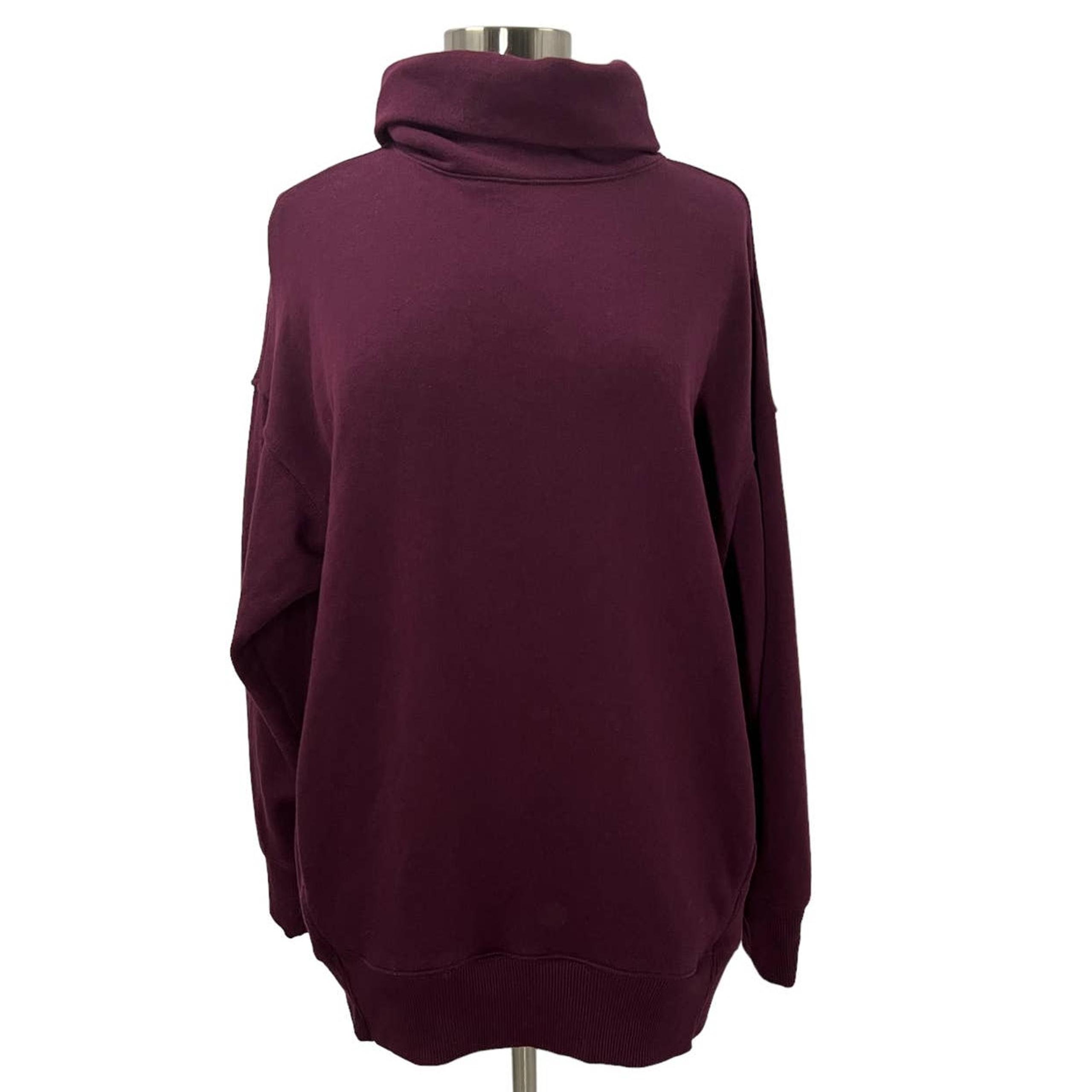 AERIE Maroon Cowl Turtle Neck SZ MEDIUM