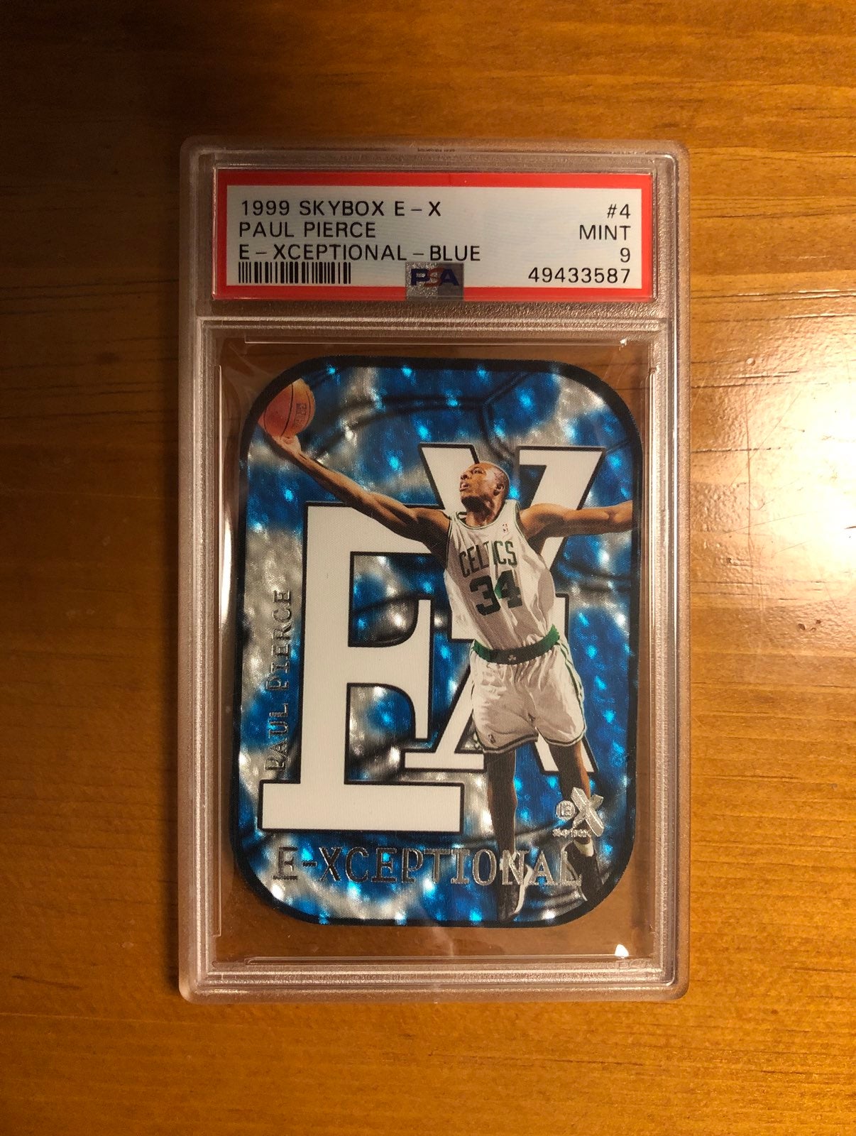 1999 Paul Pierce E-Xceptional Blue PSA 9